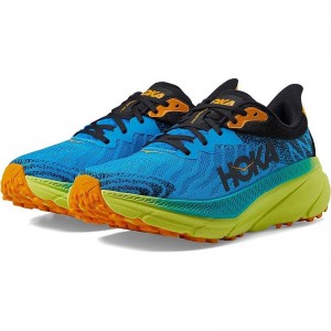 Blue Men Hoka Challenger 7 Trail Running Shoes | US9818-612