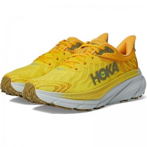 Golden Yellow Men Hoka Challenger 7 Trail Running Shoes | US9818-268