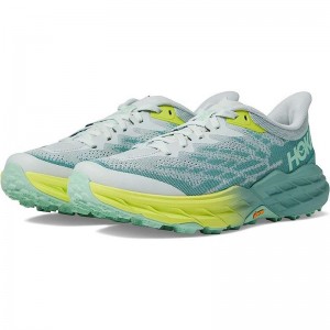 Grey Blue Women Hoka Speedgoat 5 Trail Running Shoes | US9593-709