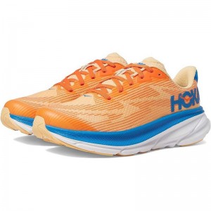 Orange Kids Hoka Clifton 9 Walking Shoes | US9821-801
