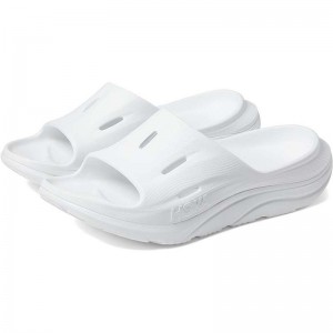 White Women Hoka Ora Recovery Slide 3 Sandals | US9818-417