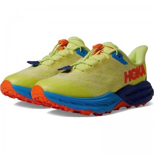 Yellow Orange Kids Hoka Speedgoat 5 Trail Running Shoes | US9821-143