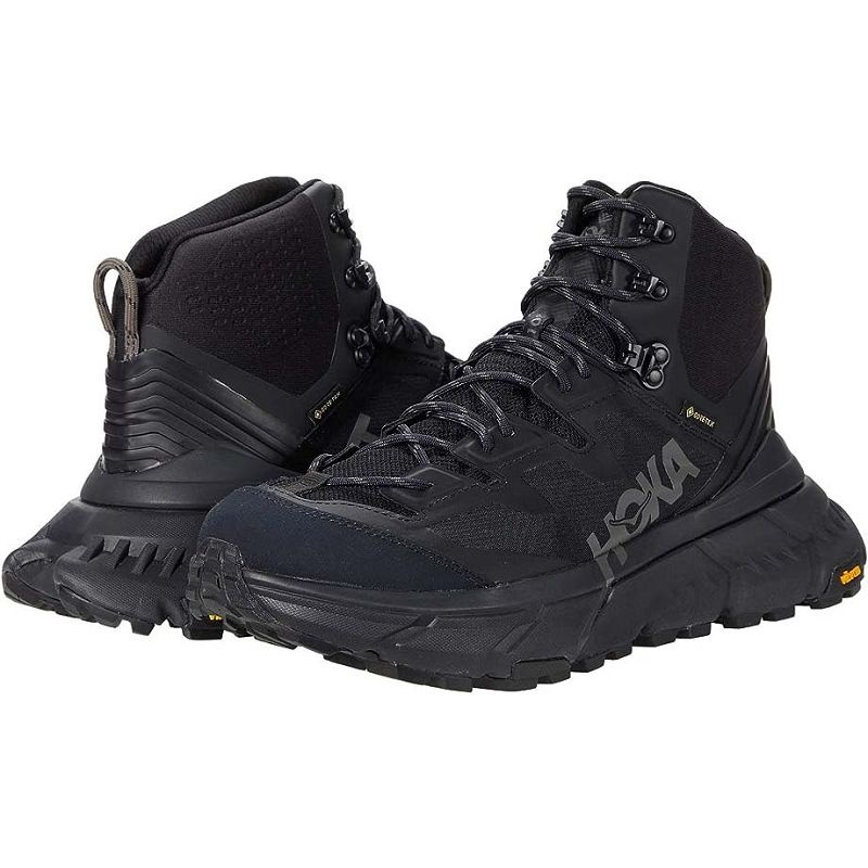 Black Grey Men Hoka Tennine Hike GTX Hiking Shoes | US9463-586