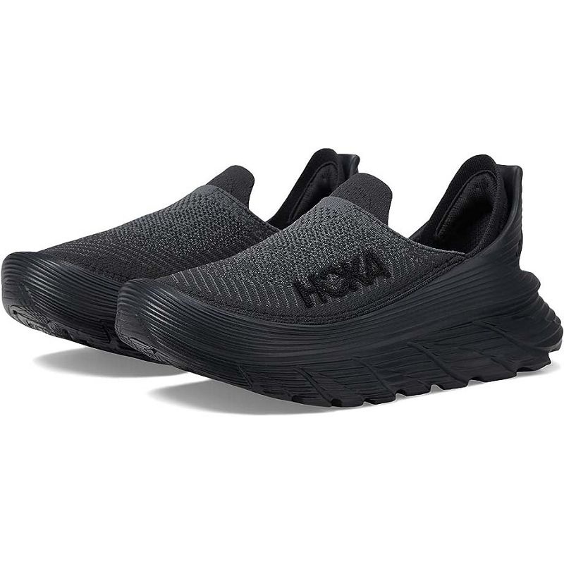 Black Men Hoka Restore TC Hiking Shoes | US9878-461