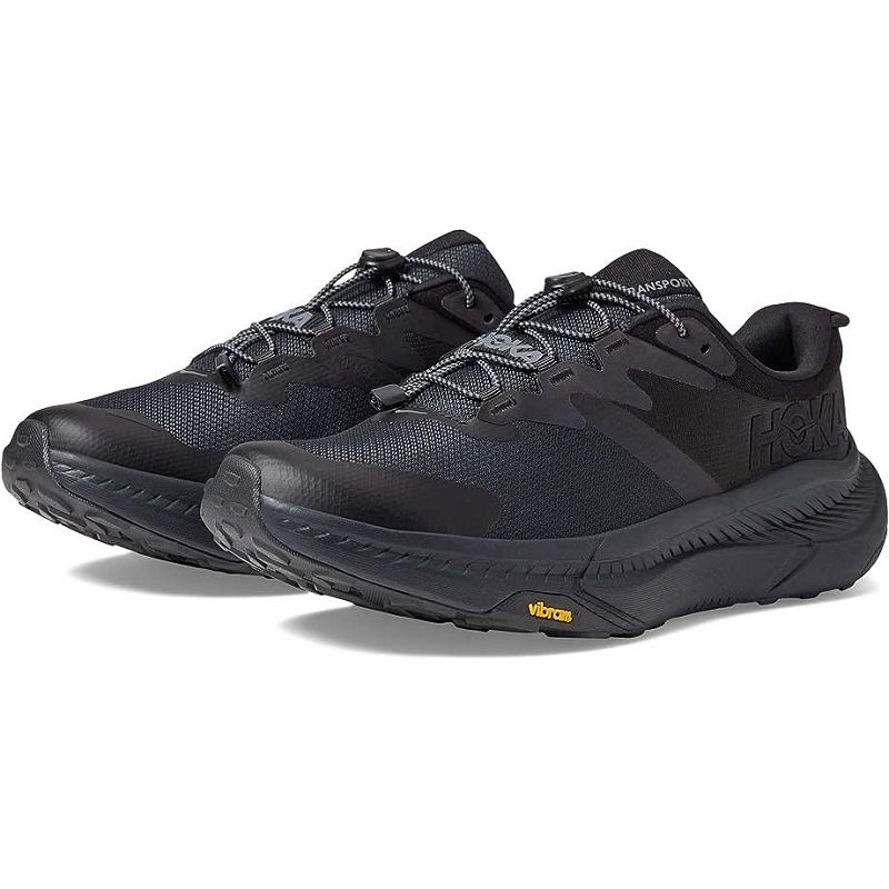 Black Men Hoka Transport Hiking Shoes | US9818-983