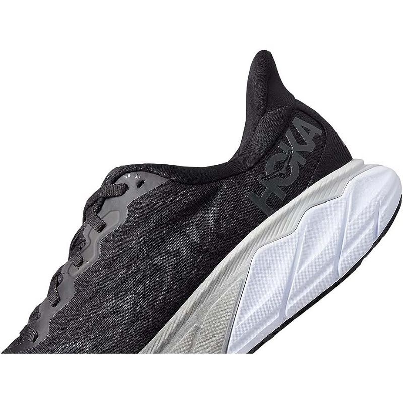Black White Men Hoka Arahi 6 Walking Shoes | US9592-631
