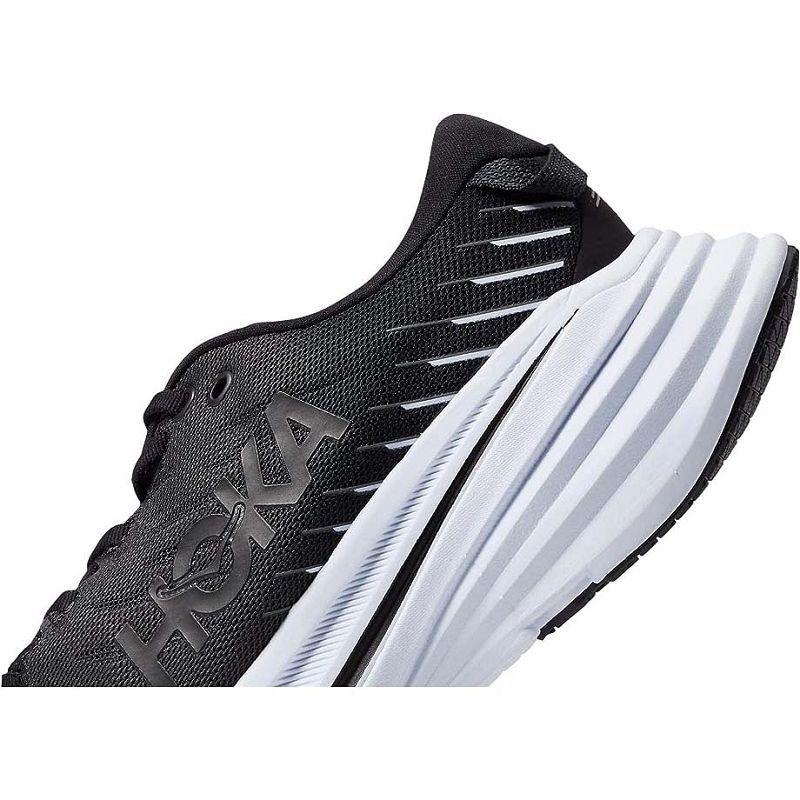 Black White Men Hoka Bondi X Walking Shoes | US9514-273