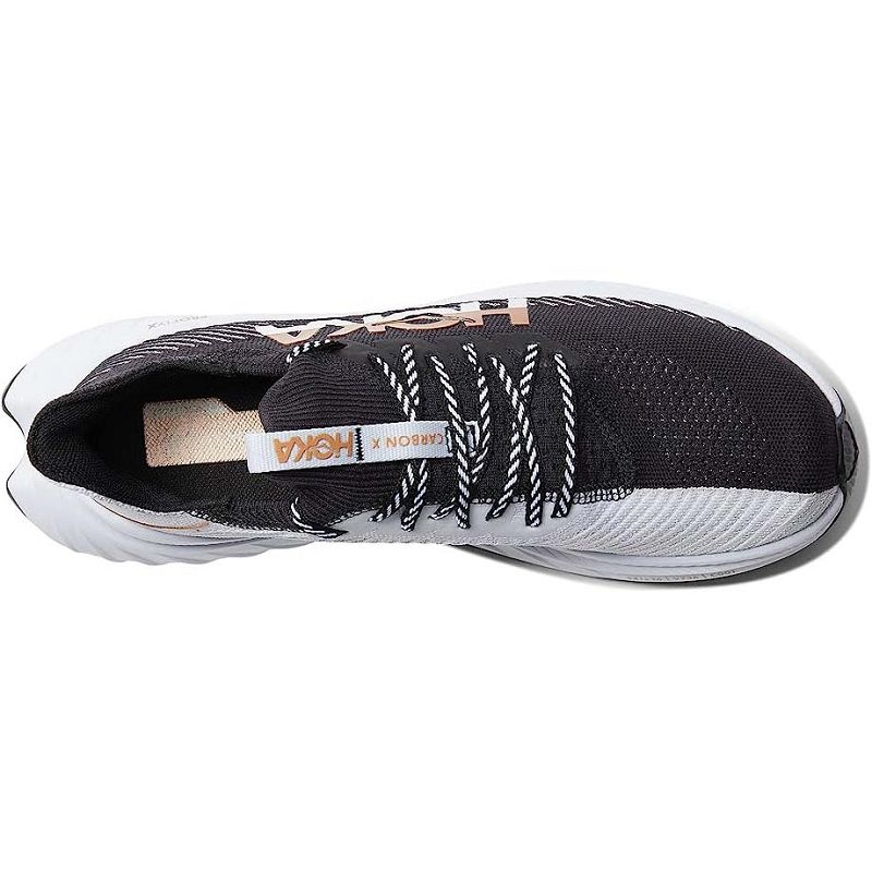 Black White Men Hoka Carbon X 3 Road Running Shoes | US9592-739