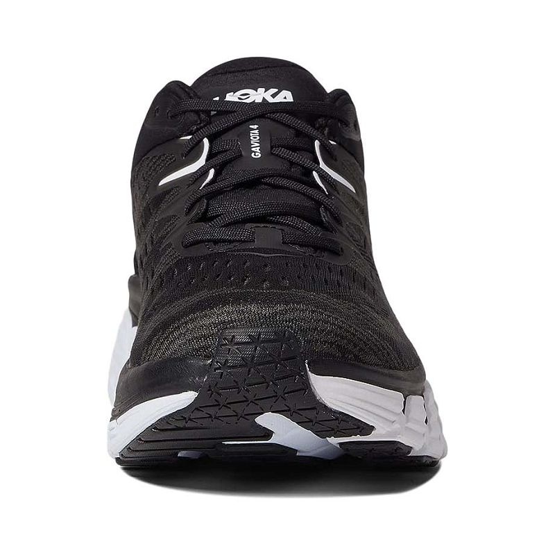 Black White Men Hoka Gaviota 4 Road Running Shoes | US9592-051