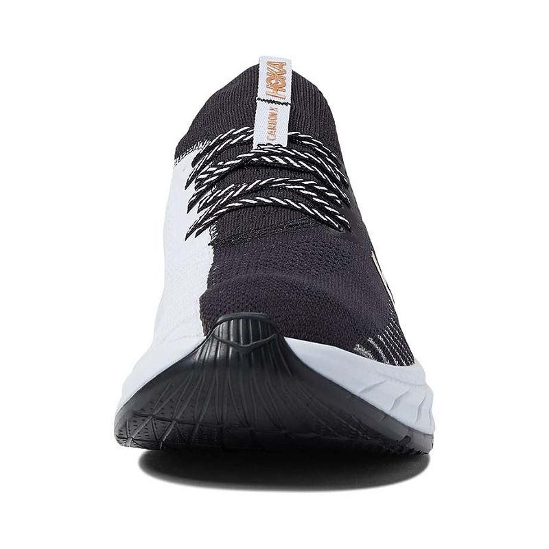 Black White Women Hoka Carbon X 3 Road Running Shoes | US9593-315