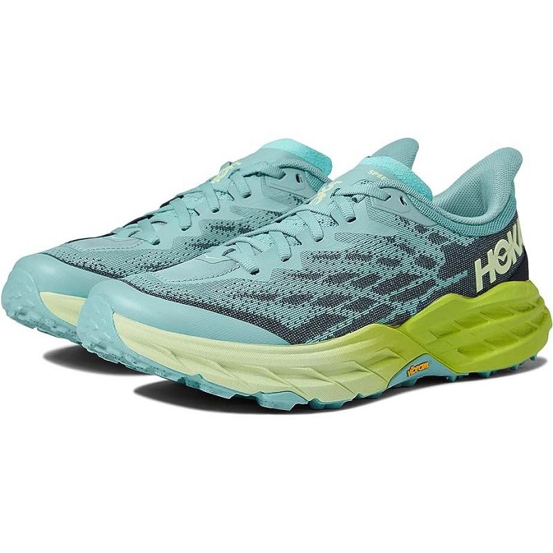 Blue Green Women Hoka Speedgoat 5 Trail Running Shoes | US9593-378