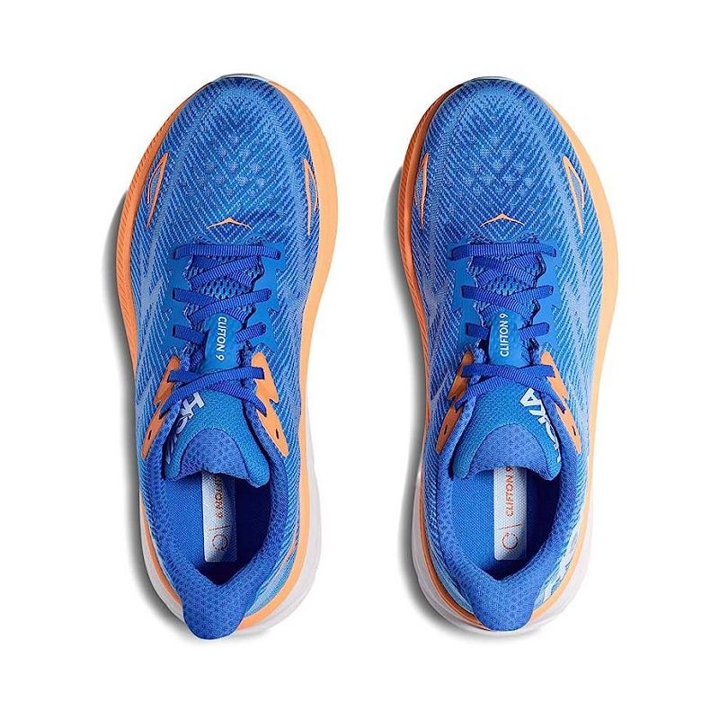 Blue Men Hoka Clifton 9 Road Running Shoes | US9818-129