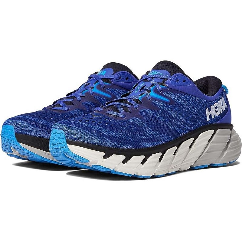 Blue Men Hoka Gaviota 4 Road Running Shoes | US9592-124