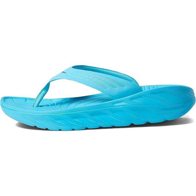 Blue Men Hoka Ora Recovery Flip Sandals | US8899-319