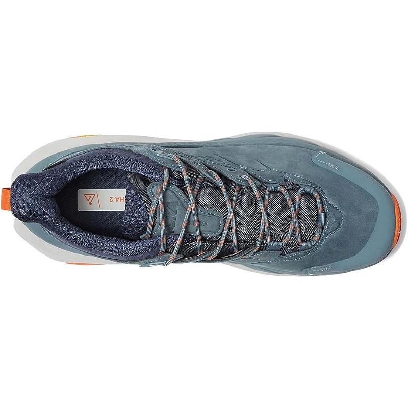 Blue Orange Men Hoka Kaha 2 Low GTX Hiking Shoes | US9592-061