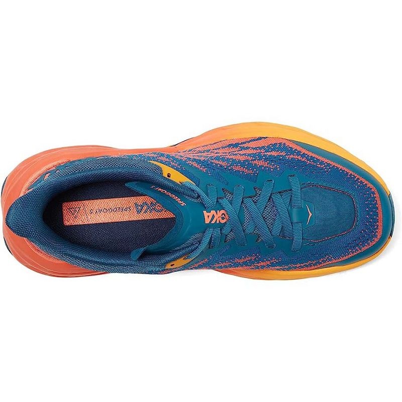 Blue Orange Women Hoka Speedgoat 5 Trail Running Shoes | US9593-912