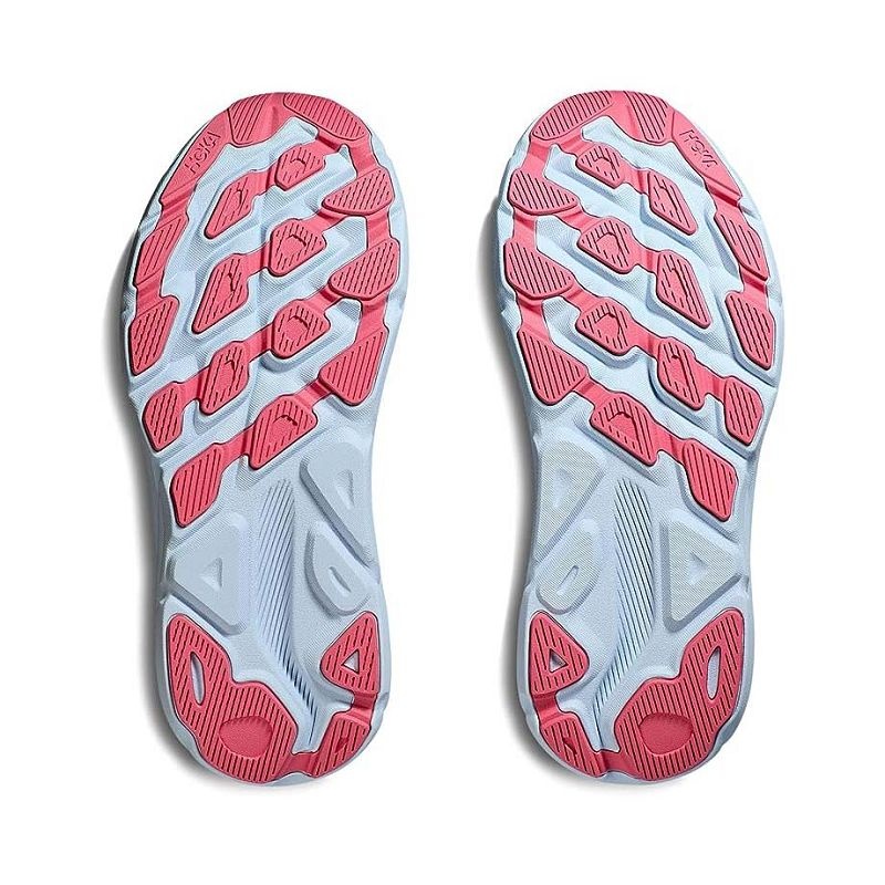 Blue Pink Women Hoka Clifton 9 Road Running Shoes | US9818-016