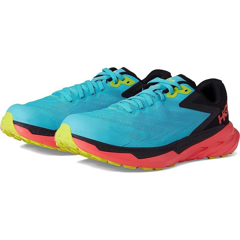 Blue Pink Women Hoka Zinal Trail Running Shoes | US9514-067
