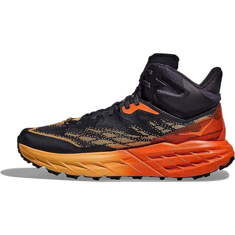 Blue Yellow Men Hoka Speedgoat 5 Mid GTX Trail Running Shoes | US9697-818