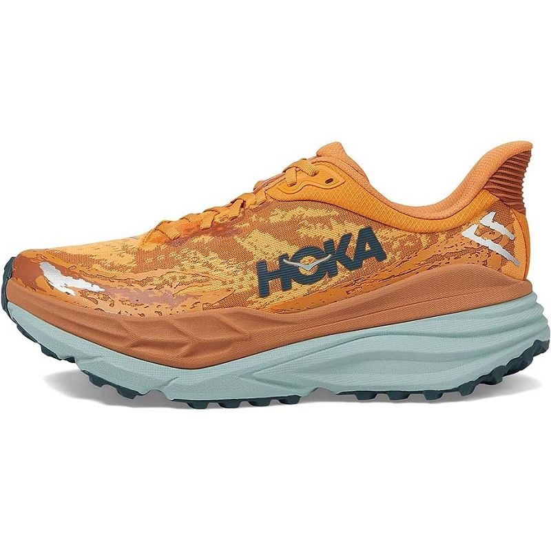 Brown Men Hoka Stinson 7 Trail Running Shoes | US9875-914