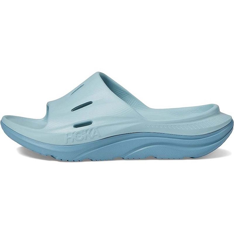 Cloud Blue Men Hoka Ora Recovery Slide 3 Sandals | US9818-920