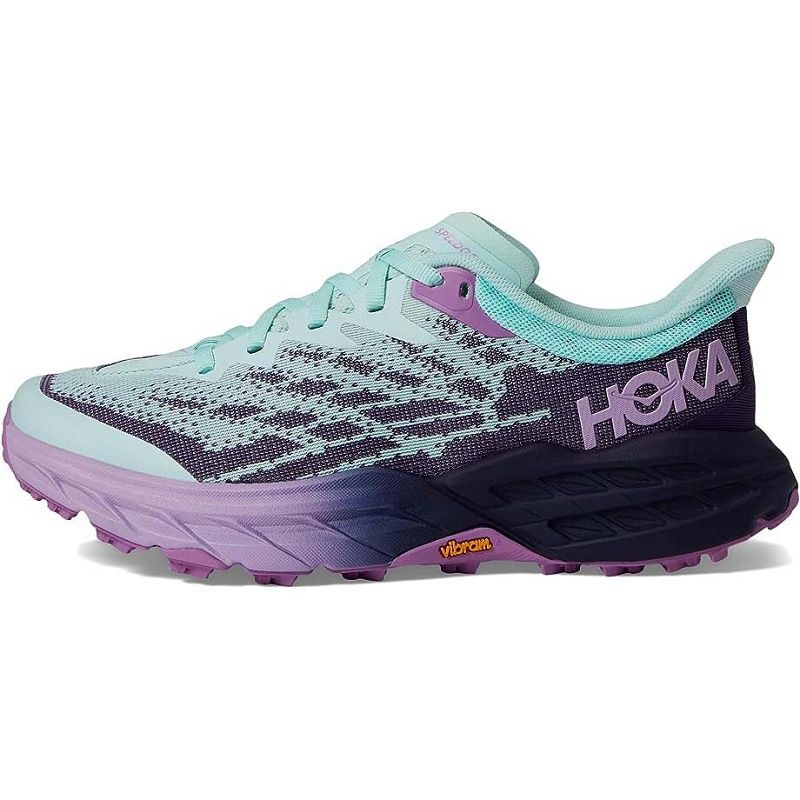 Cyan Purple Women Hoka Speedgoat 5 Trail Running Shoes | US9593-725