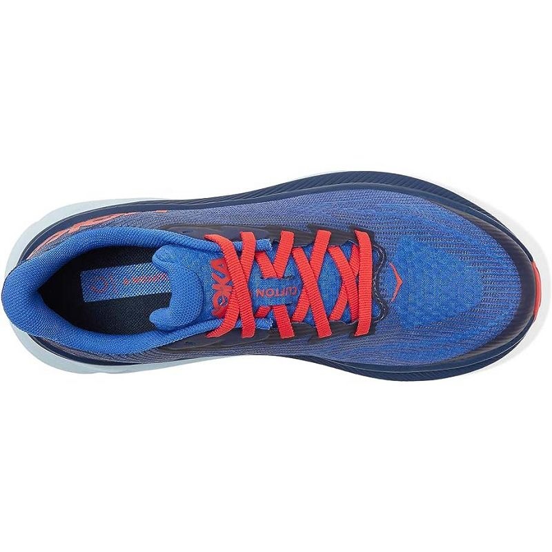 Dark Blue Kids Hoka Clifton 9 Walking Shoes | US9821-945