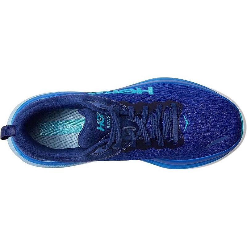 Dark Blue Men Hoka Bondi 8 Walking Shoes | US9697-045