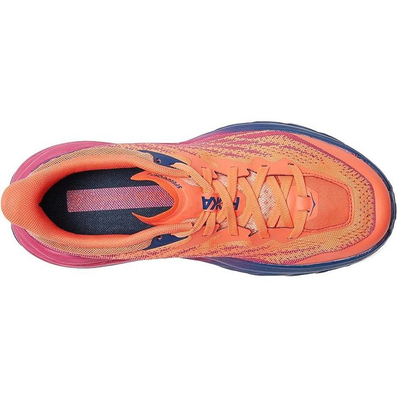Fuchsia Orange Women Hoka Speedgoat 5 Trail Running Shoes | US9593-650