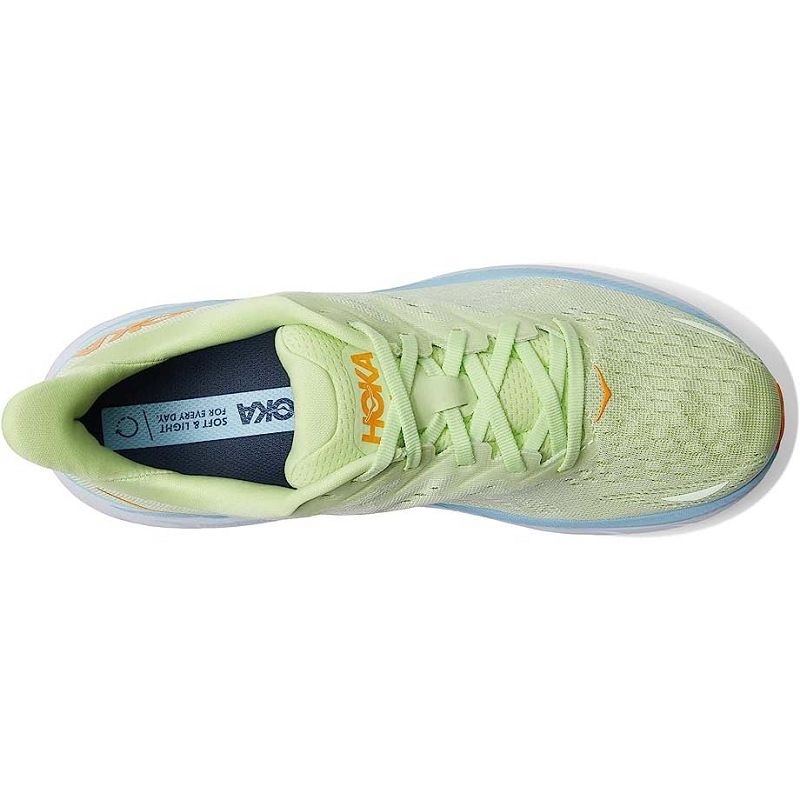 Green Blue Men Hoka Clifton 8 Road Running Shoes | US9514-795