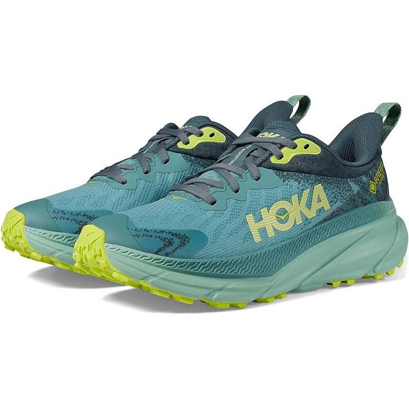 Green Women Hoka Challenger 7 GTX Trail Running Shoes | US9818-362