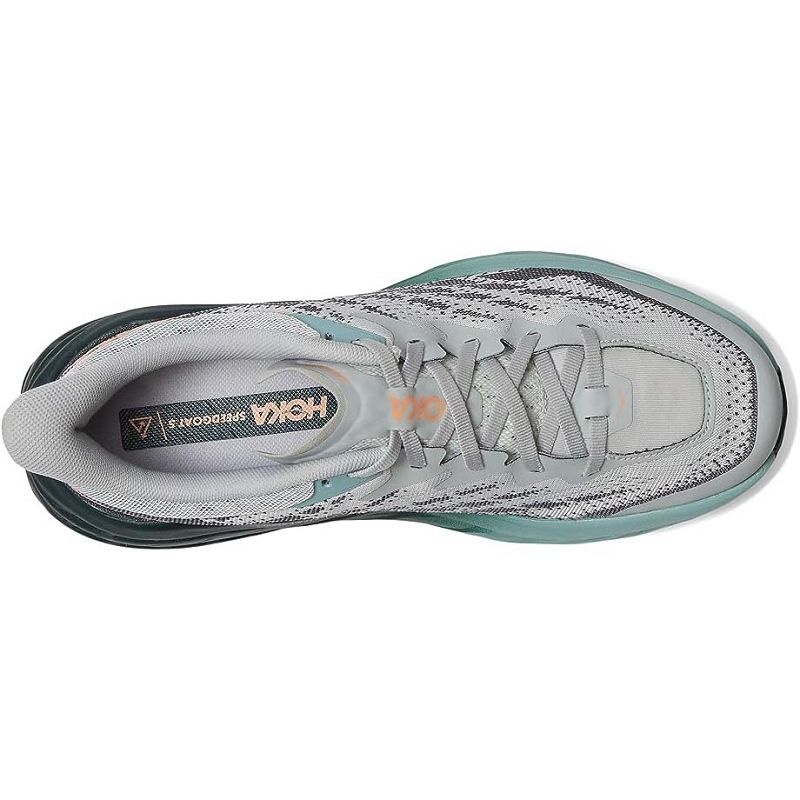 Grey Green Women Hoka Speedgoat 5 Trail Running Shoes | US9593-872
