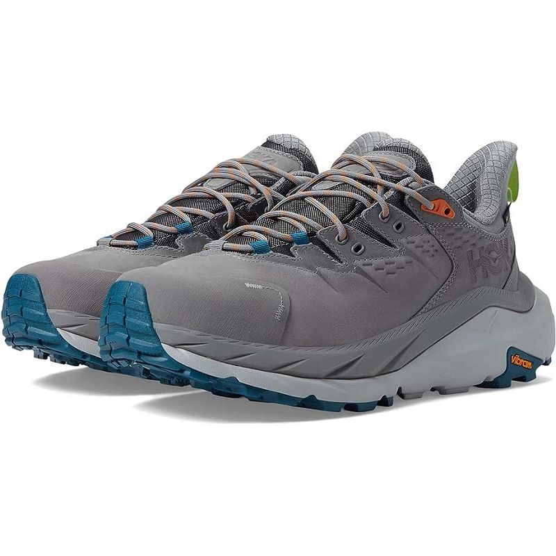 Grey Men Hoka Kaha 2 Low GTX Hiking Shoes | US9592-479