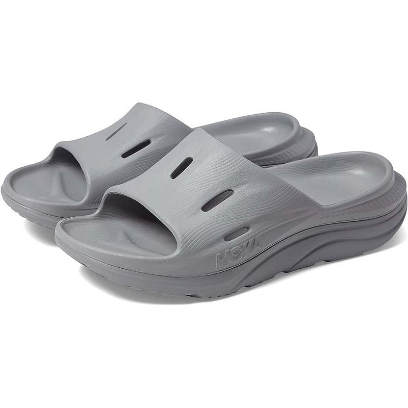 Grey Men Hoka Ora Recovery Slide 3 Sandals | US9818-378