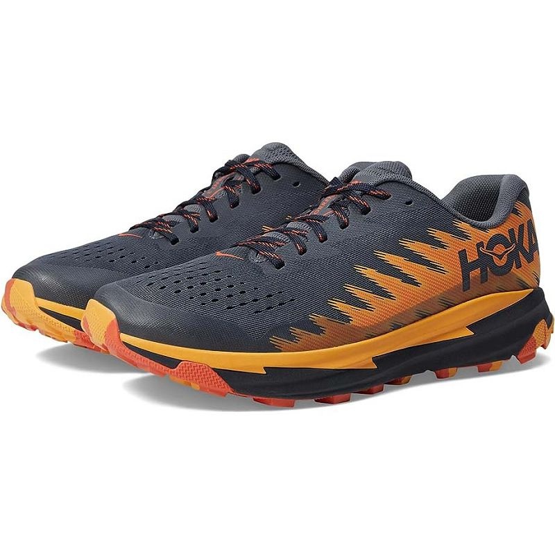 Grey Orange Men Hoka Torrent 3 Trail Running Shoes | US9697-974