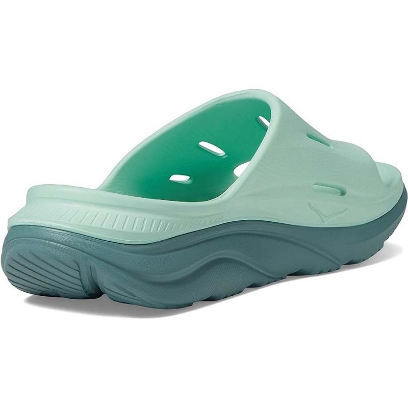 Mist Green Women Hoka Ora Recovery Slide 3 Sandals | US9818-794