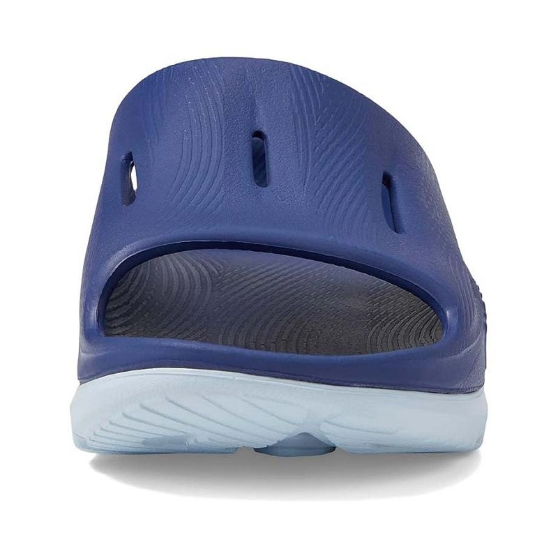 Navy Blue Kids Hoka Ora Recovery Slide 3 Sandals | US9821-932