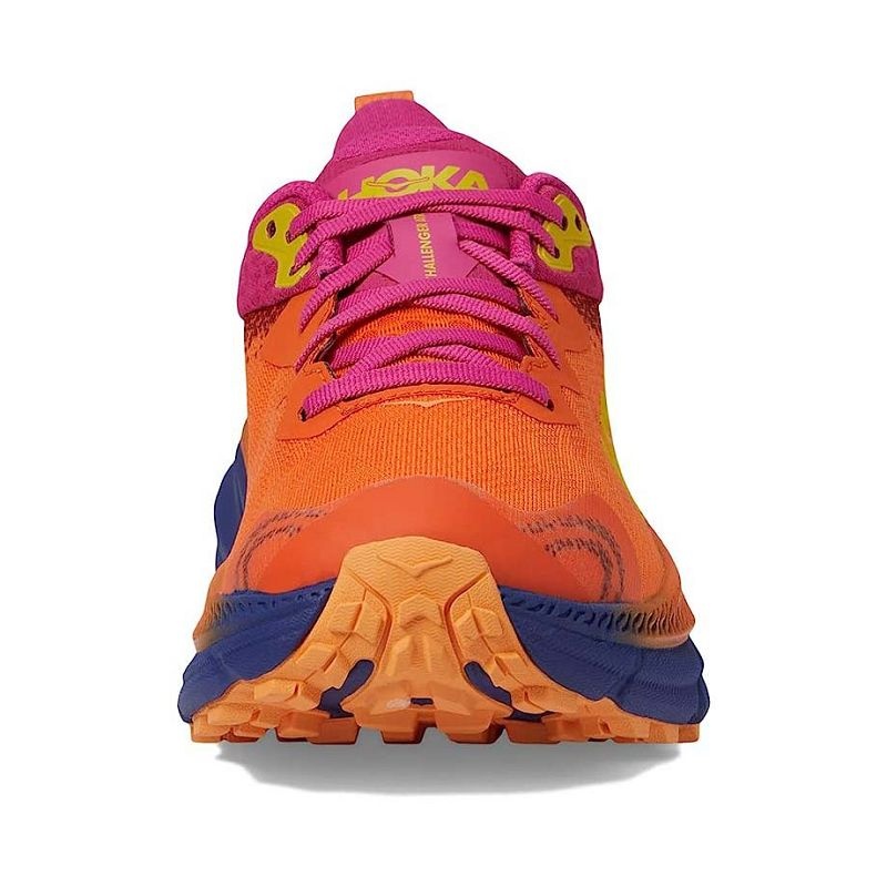 Orange Pink Women Hoka Challenger 7 GTX Trail Running Shoes | US9818-831