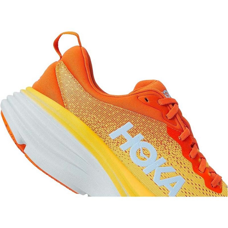 Orange Yellow Men Hoka Bondi 8 Walking Shoes | US9697-249