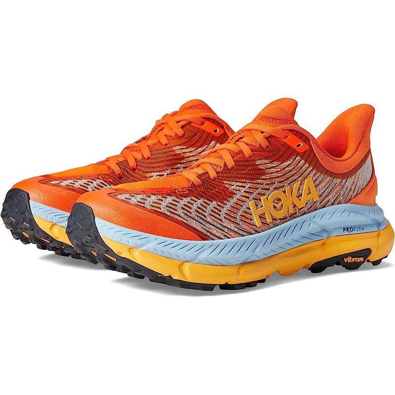 Orange Yellow Men Hoka Mafate Speed 4 Trail Running Shoes | US9697-792