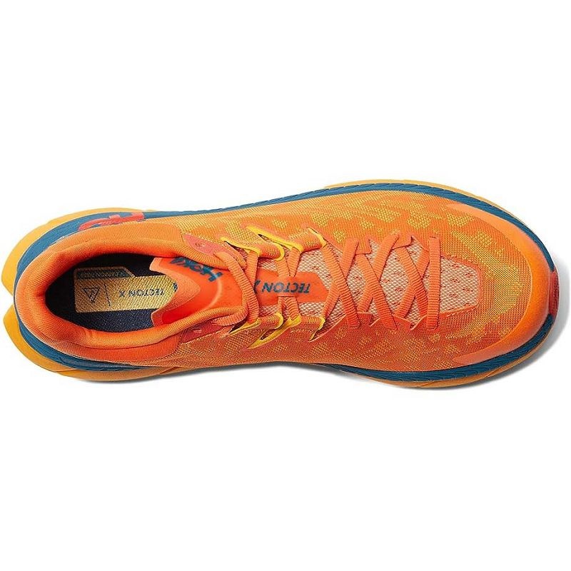 Orange Yellow Men Hoka Tecton X Trail Running Shoes | US9592-793