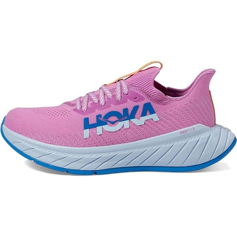 Pink White Women Hoka Carbon X 3 Road Running Shoes | US9593-651