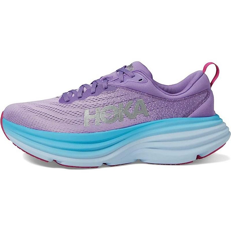 Purple Blue Women Hoka Bondi 8 Walking Shoes | US9697-951