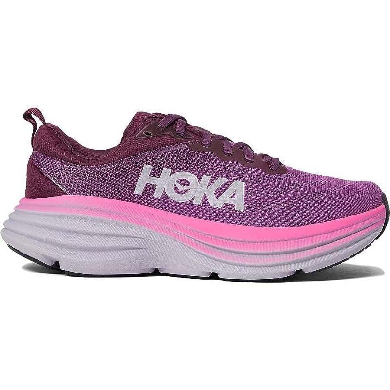 Purple Pink Women Hoka Bondi 8 Walking Shoes | US9697-286