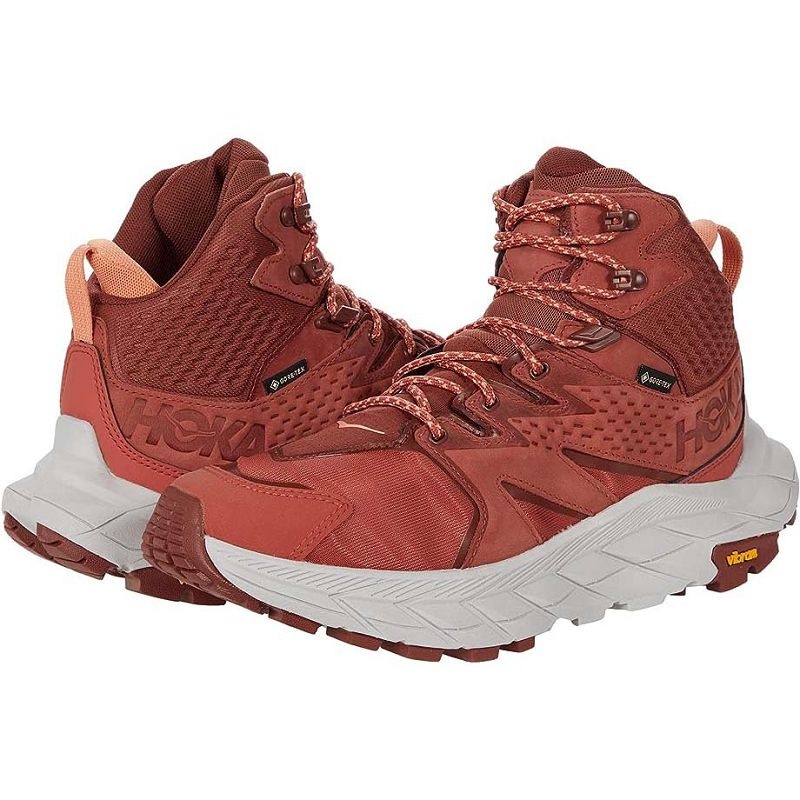 Red Women Hoka Anacapa Mid GTX Hiking Shoes | US9514-609