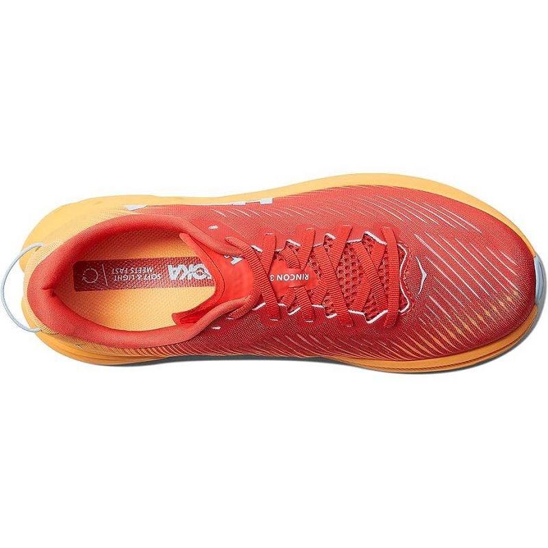 Red Yellow Men Hoka Rincon 3 Road Running Shoes | US9514-957