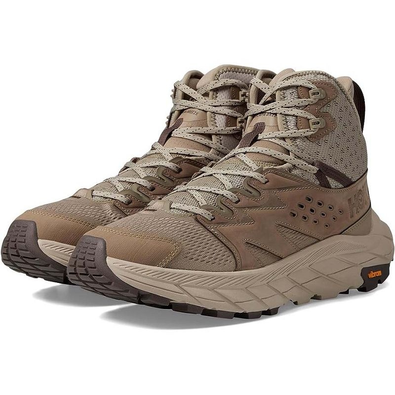 Sand Tan Men Hoka Anacapa Breeze Mid Hiking Shoes | US9818-765