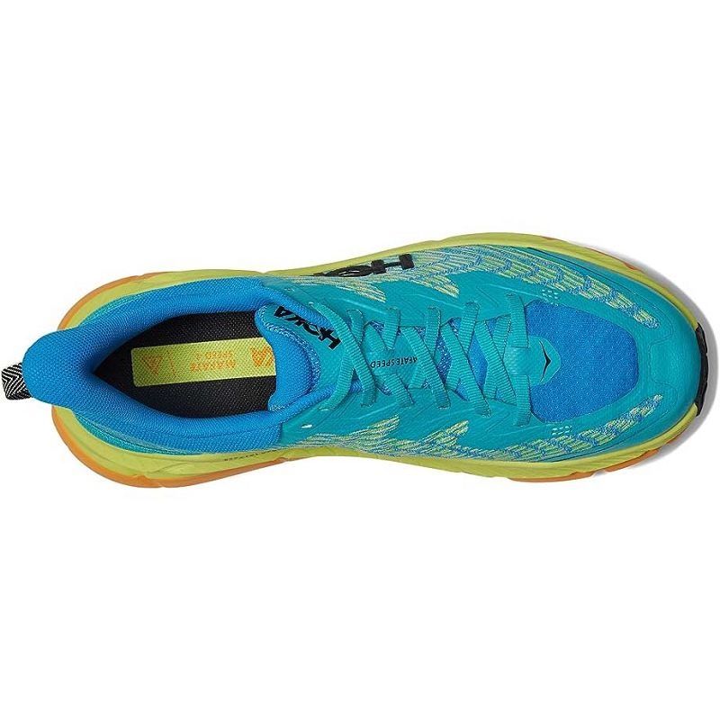 Turquoise Blue Men Hoka Mafate Speed 4 Trail Running Shoes | US9697-149