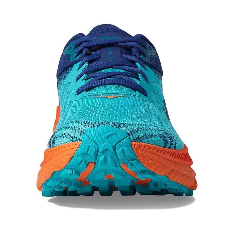 Turquoise Orange Women Hoka Challenger 7 Trail Running Shoes | US9818-580