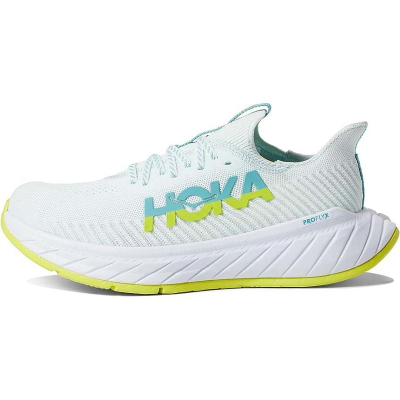White Cyan Women Hoka Carbon X 3 Road Running Shoes | US9593-469